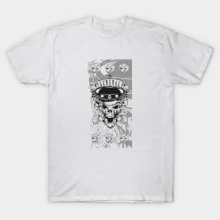 Black on white skull general illustration T-Shirt